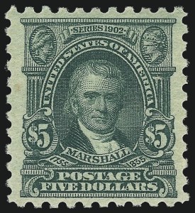 Sale 1061, Lot 3962, 1915-17 Washington-Franklin Issues (Scott 460-518b), $5.00 Light Green (480) Sale 1061, Lot 3962, 1915-17 Washington-Franklin Issues (Scott 460-518b)