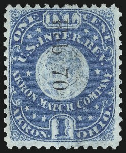 Sale 1061, Lot 4325, Private Die Match Stamps, Akron thru Wm. Gates