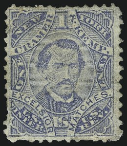 Sale 1061, Lot 4349, Private Die Match Stamps, Akron thru Wm. Gates