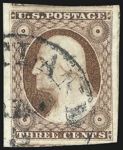 Sale 1062, Lot 105, 3c 1851-56 Issue (Scott 10-11A)