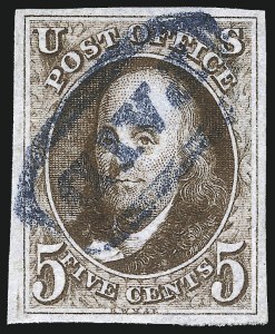 Sale 1062, Lot 30, 1847 Issue and 1875 Reproduction of 1847 Issue (Scott 1-4)
