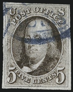 Sale 1062, Lot 33, 1847 Issue and 1875 Reproduction of 1847 Issue (Scott 1-4)