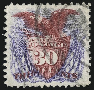 Sale 1062, Lot 342, 1875 Re-Issue of 1869 Pictorial Issue (Scott 123-133a)