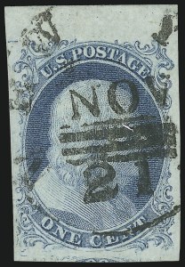 Sale 1062, Lot 59, 1c 1851-56 Issue (Scott 5-9)