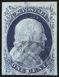 Sale 1062, Lot 63, 1c 1851-56 Issue (Scott 5-9)