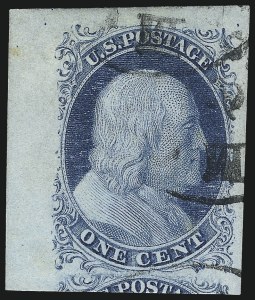 Sale 1062, Lot 64, 1c 1851-56 Issue (Scott 5-9)