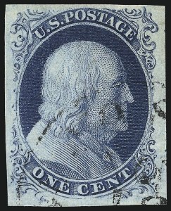 Sale 1062, Lot 70, 1c 1851-56 Issue (Scott 5-9)
