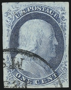 Sale 1062, Lot 74, 1c 1851-56 Issue (Scott 5-9)