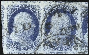 Sale 1062, Lot 78, 1c 1851-56 Issue (Scott 5-9)