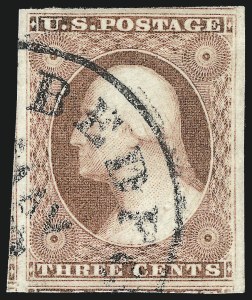 Sale 1062, Lot 94, 3c 1851-56 Issue (Scott 10-11A)
