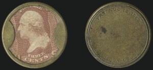 Sale 1066, Lot 330, Civil War Encased Postage