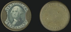 Sale 1066, Lot 332, Civil War Encased Postage