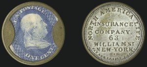 Sale 1066, Lot 341, Civil War Encased Postage