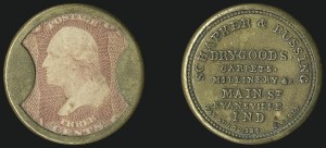 Sale 1066, Lot 343, Civil War Encased Postage