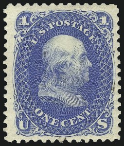 Sale 1067, Lot 1091, 1867-68 Grilled Issue and 1875 Re-Issue of 1861 Issue (Scott 84-111)