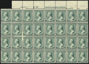 Sale 1067, Lot 1190, 1873-88 Bank Note Issues incl. Special Printings (Scott 156-218)