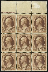 Sale 1067, Lot 1194, 1873-88 Bank Note Issues incl. Special Printings (Scott 156-218)