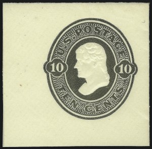 Sale 1067, Lot 1751, Postal Stationery and Postal Cards (Scott U, UX), 10c Olive Black on Amber, Full Corner (U90) Sale 1067, Lot 1751, Postal Stationery and Postal Cards (Scott U, UX)
