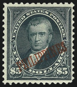 Sale 1067, Lot 1895, U.S. Possessions: Philippines, 1898-1903, PHILIPPINES, 1899-1901, 50c-$5.00 Ovpts. (219, 223, 224-225) Sale 1067, Lot 1895, U.S. Possessions: Philippines, 1898-1903