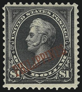 Sale 1067, Lot 1902, U.S. Possessions: Philippines, 1898-1903, PHILIPPINES, 1901, $1.00 Black, Ty. II (223A) Sale 1067, Lot 1902, U.S. Possessions: Philippines, 1898-1903