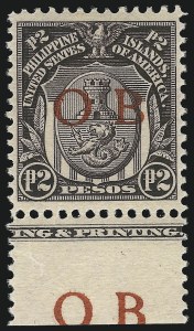Sale 1067, Lot 2001, U.S. Possessions: Philippines, Offical Ovpts. thru Group Lots