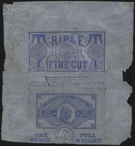 Sale 1067, Lot 412, Revenues: Tax-Paid Tobacco Issues on Tin-Foil