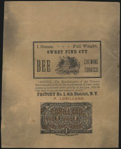Sale 1067, Lot 486, Revenues: Tax-Paid Tobacco Issues on Paper