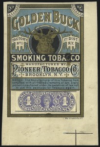 Sale 1067, Lot 499, Revenues: Tax-Paid Tobacco Issues on Paper