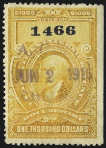 Sale 1067, Lot 579, Revenues: Documentary Issues