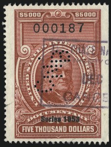 Sale 1067, Lot 590, Revenues: Documentary Issues