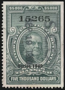 Sale 1067, Lot 624, Revenues: Proprietary thru Stock Transfer