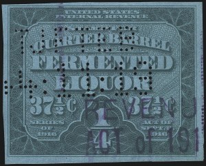 Sale 1067, Lot 662, Revenues: Wine thru Beer