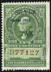 Sale 1067, Lot 677, Revenues: Playing Cards, Silver Tax, Narcotics