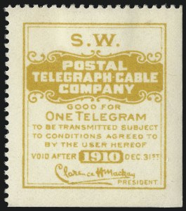 Sale 1067, Lot 773, Revenues: Hunting Permits thru Telegraph