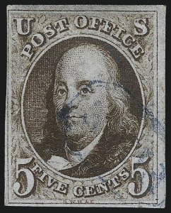Sale 1067, Lot 854, 1847 Issue and 1875 Reproduction of 1847 Issue (Scott 1-4)