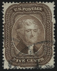 Sale 1067, Lot 946, 1c-5c 1857-60 Issue (Scott 18-30A)
