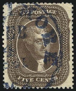 Sale 1067, Lot 953, 1c-5c 1857-60 Issue (Scott 18-30A)
