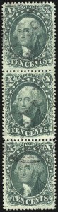 Sale 1067, Lot 956, 10c-90c 1857-60 Issue (Scott 31-39)