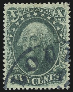 Sale 1067, Lot 962, 10c-90c 1857-60 Issue (Scott 31-39)