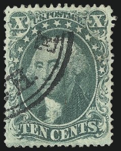 Sale 1067, Lot 966, 10c-90c 1857-60 Issue (Scott 31-39)