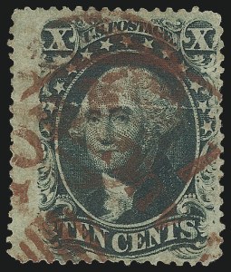 Sale 1067, Lot 973, 10c-90c 1857-60 Issue (Scott 31-39)