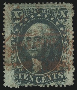 Sale 1067, Lot 974, 10c-90c 1857-60 Issue (Scott 31-39)