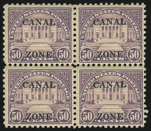 Sale 1068, Lot 624, U.S. Possessions: Canal Zone