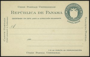 Sale 1068, Lot 655, U.S. Possessions: Canal Zone, CANAL ZONE, 1924, 1c Green, Postal Card (UX6) Sale 1068, Lot 655, U.S. Possessions: Canal Zone