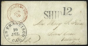 Sale 1068, Lot 873, Hawaii: Stampless thru 1868 Kamehameha III Issues