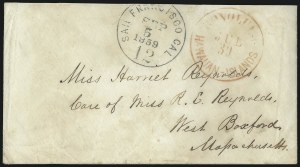 Sale 1068, Lot 876, Hawaii: Stampless thru 1868 Kamehameha III Issues