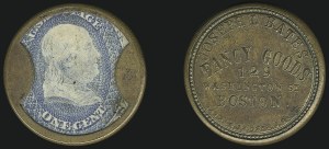 Sale 1068, Lot 88, Civil War Encased Postage