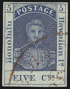 Sale 1068, Lot 882, Hawaii: Stampless thru 1868 Kamehameha III Issues