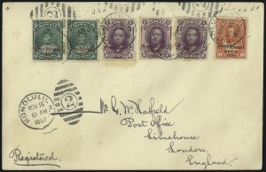 Sale 1068, Lot 988, Hawaii: 1893 Provisional Ovpts.