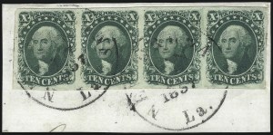 Sale 1074, Lot 506, 5c-10c 1851 Issue (Scott 12-16)